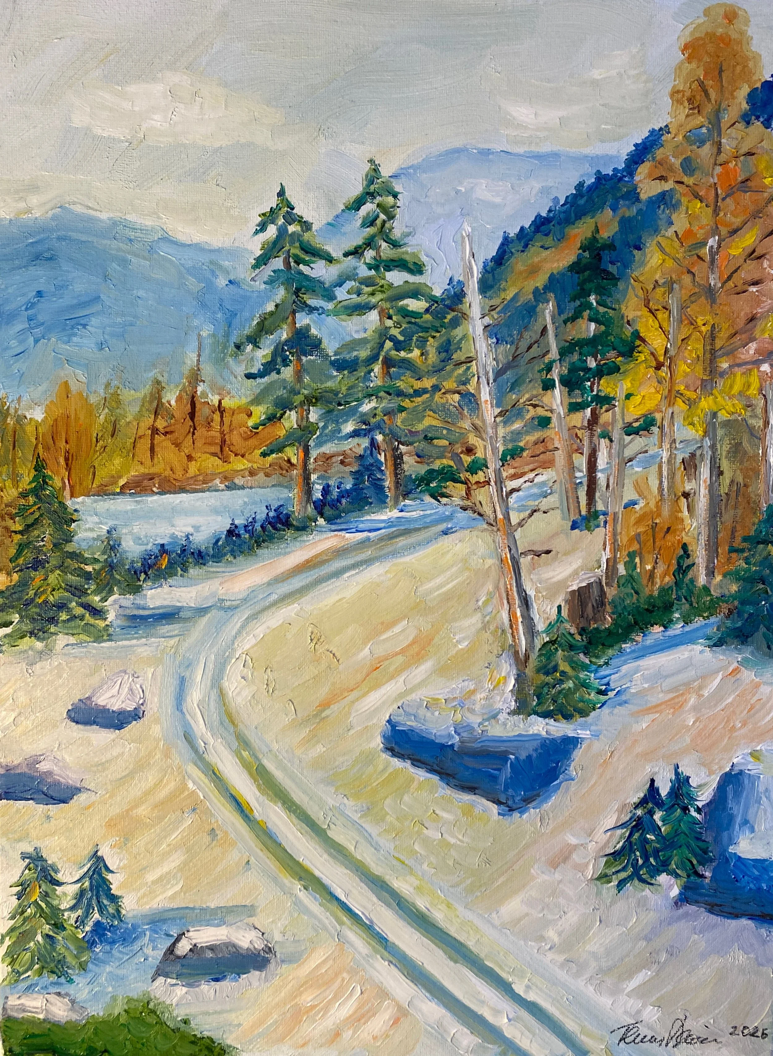 Almost Spring   Oil on Canvas 12"x16"x0.75"   $190