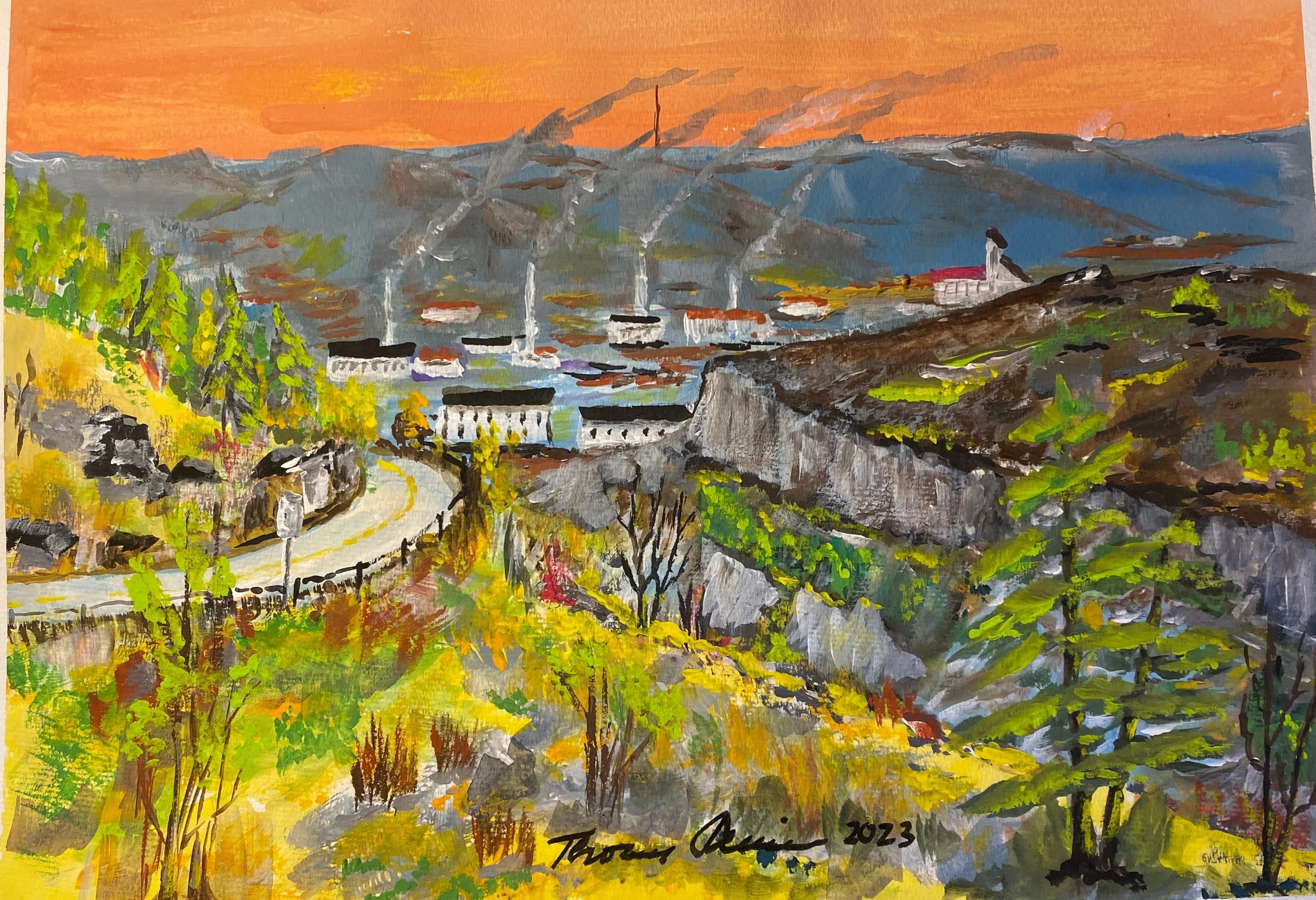 Northern Industrial Town
Acrylic Marker on Multi Media Paper 15"x11"
$150