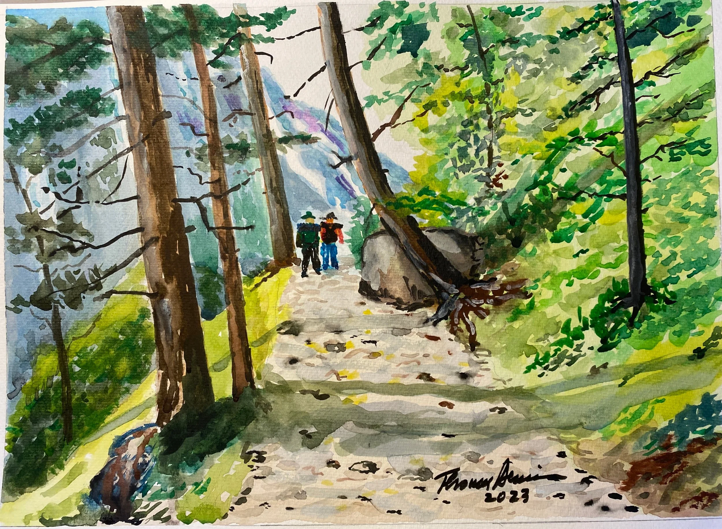 Forest Hikers
Watercolour on Multimedia Paper 15"x11"
$150