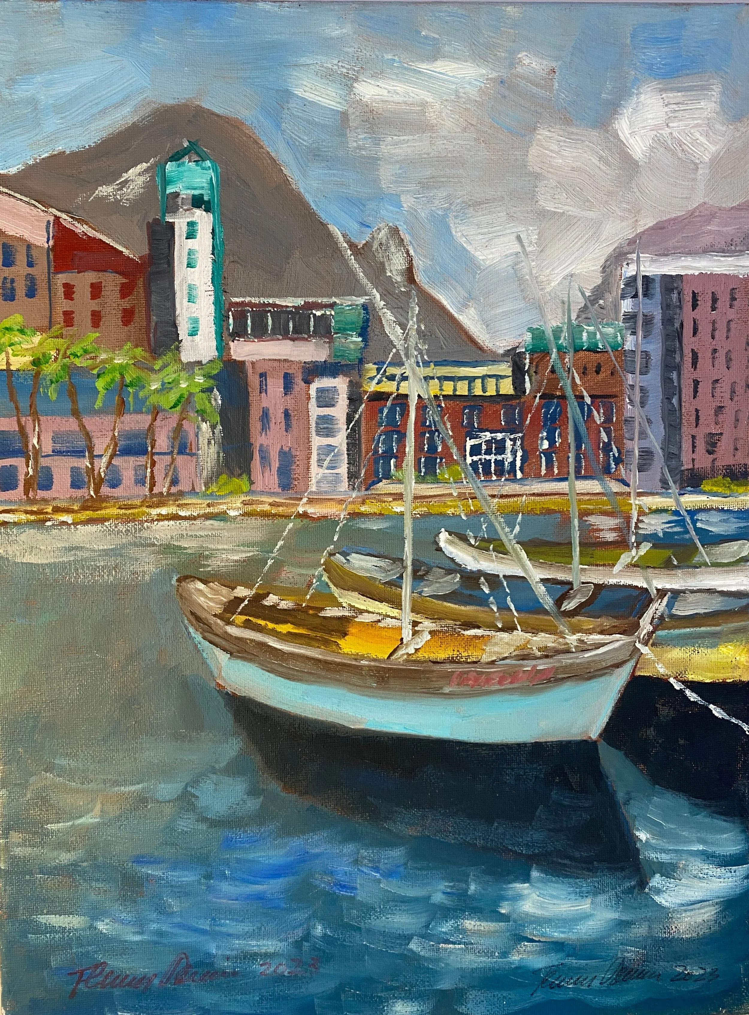 Fishing Boat, Morocco  Oil on Canvas 12"x16"x0.75"  $190