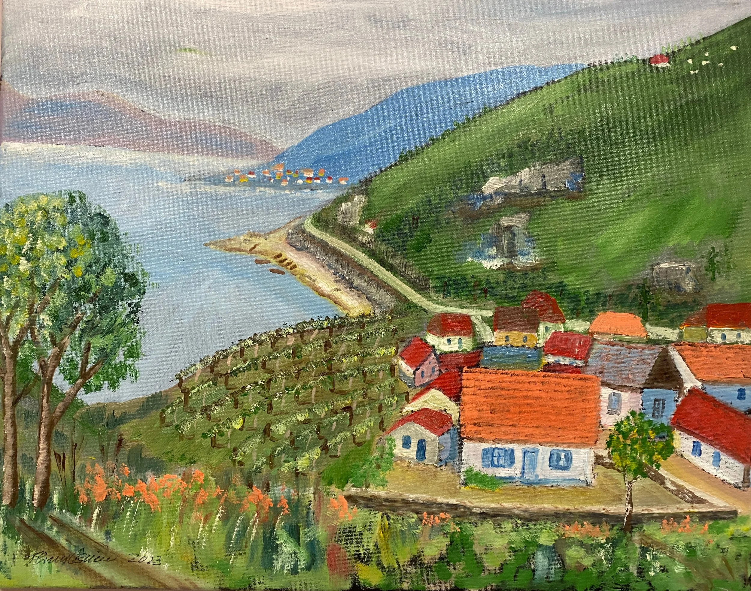 Somewhere  Oil on Canvas 20"x16"x0.75"   $320
