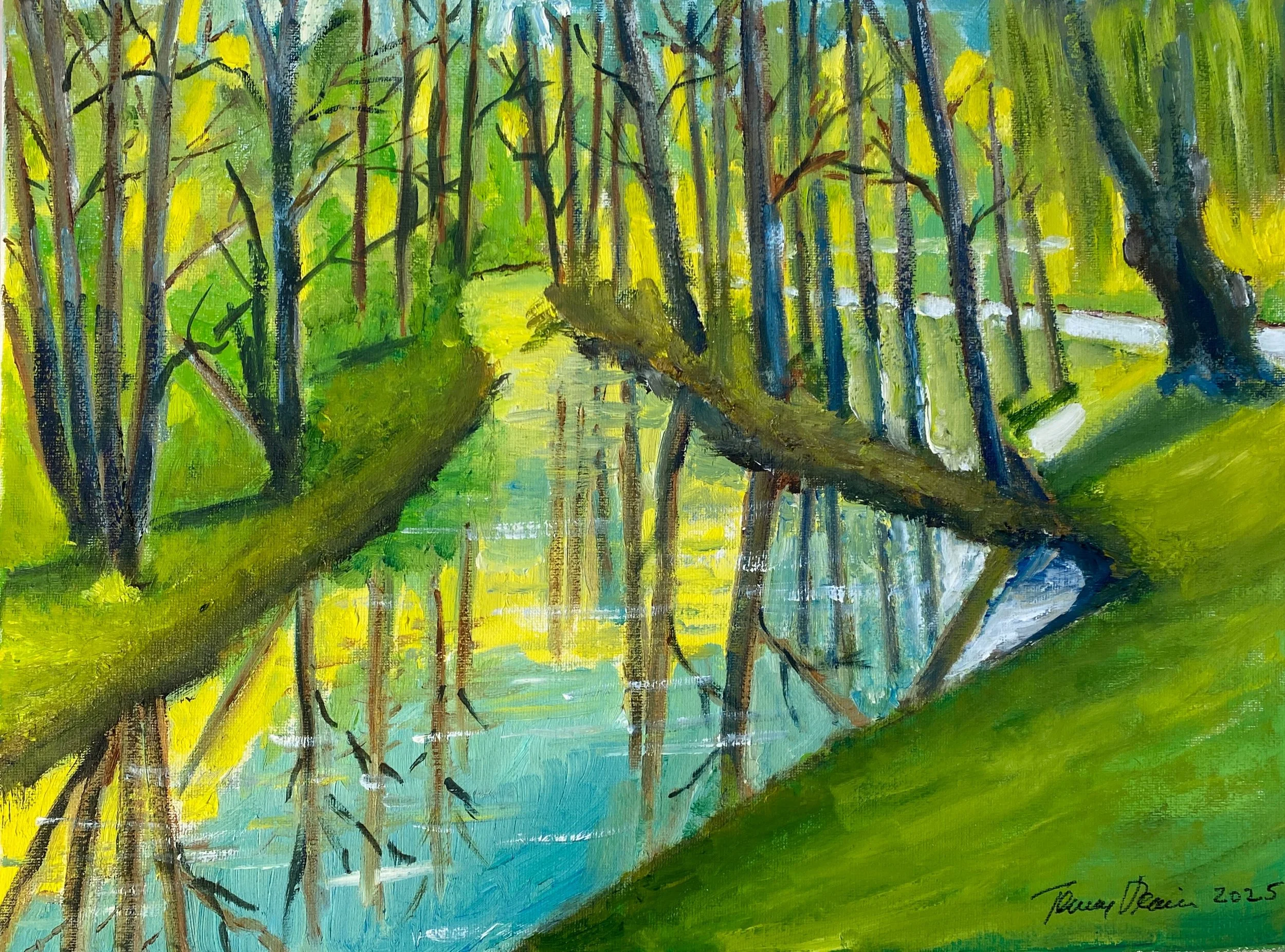 Mill Creek   Oil  on Canvas 16"x12"x0.75"   $190