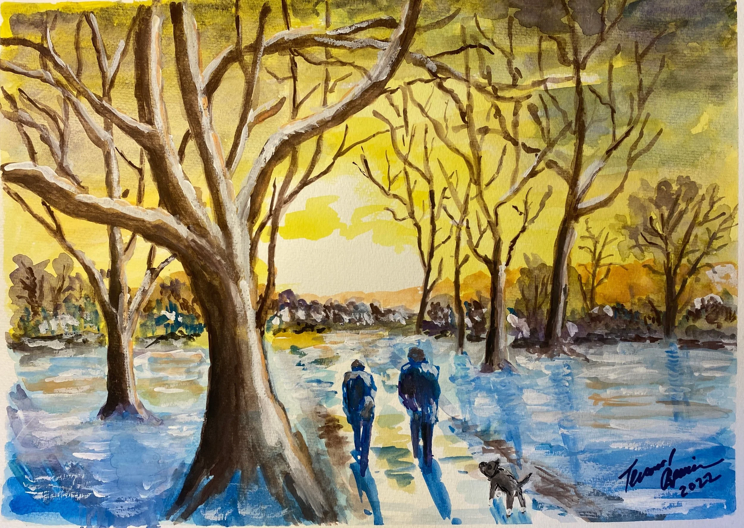 Sunset Stroll
Watercolour on Multi Media Paper 15"x11"
$150