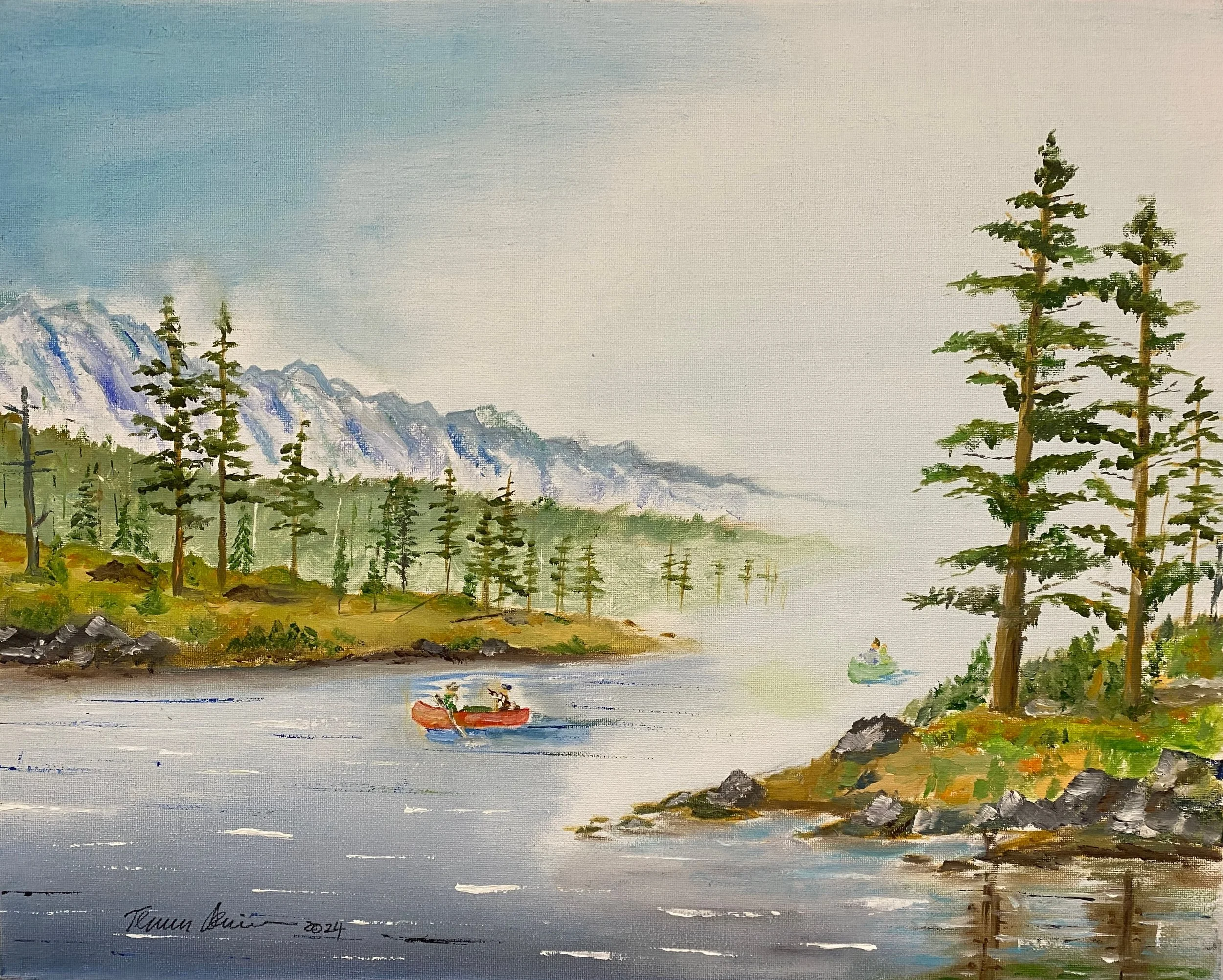 Morning Mist  Oil on Canvas  20"x16"x0.75"  $320
