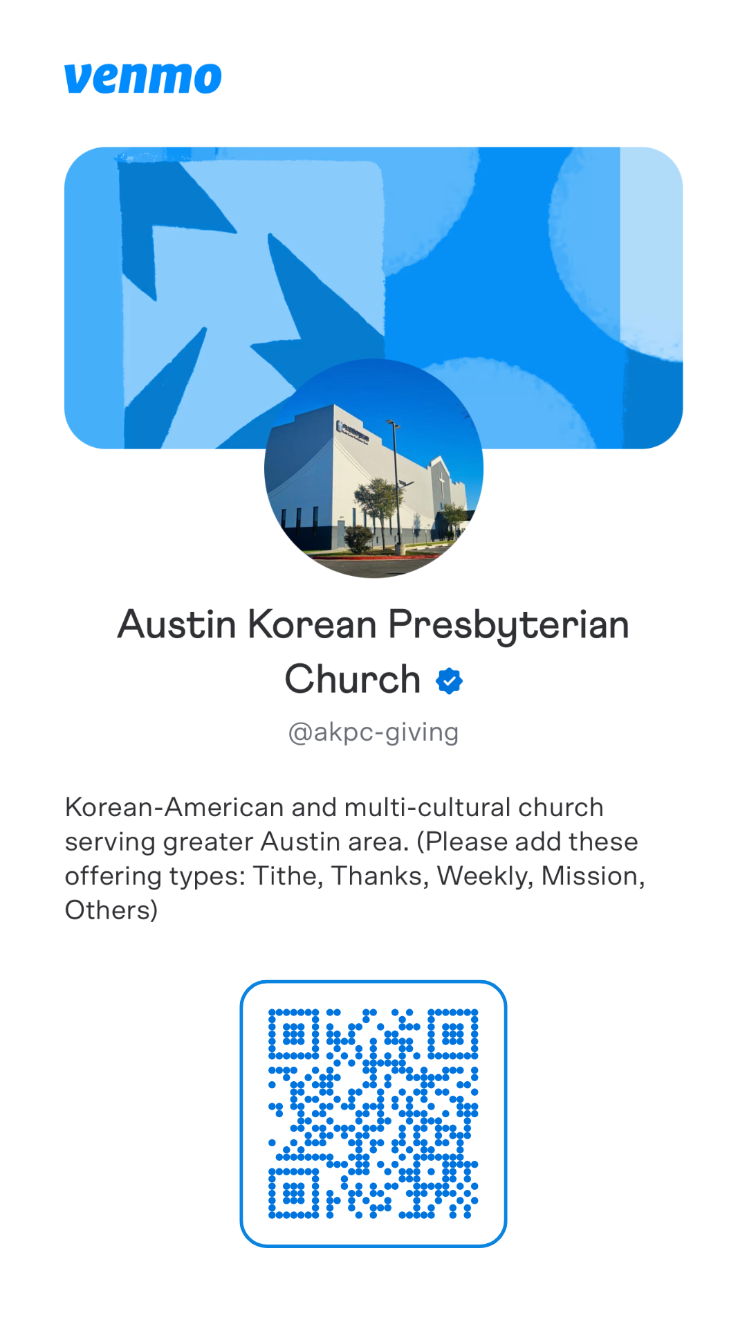 AKPC Venmo QR code image