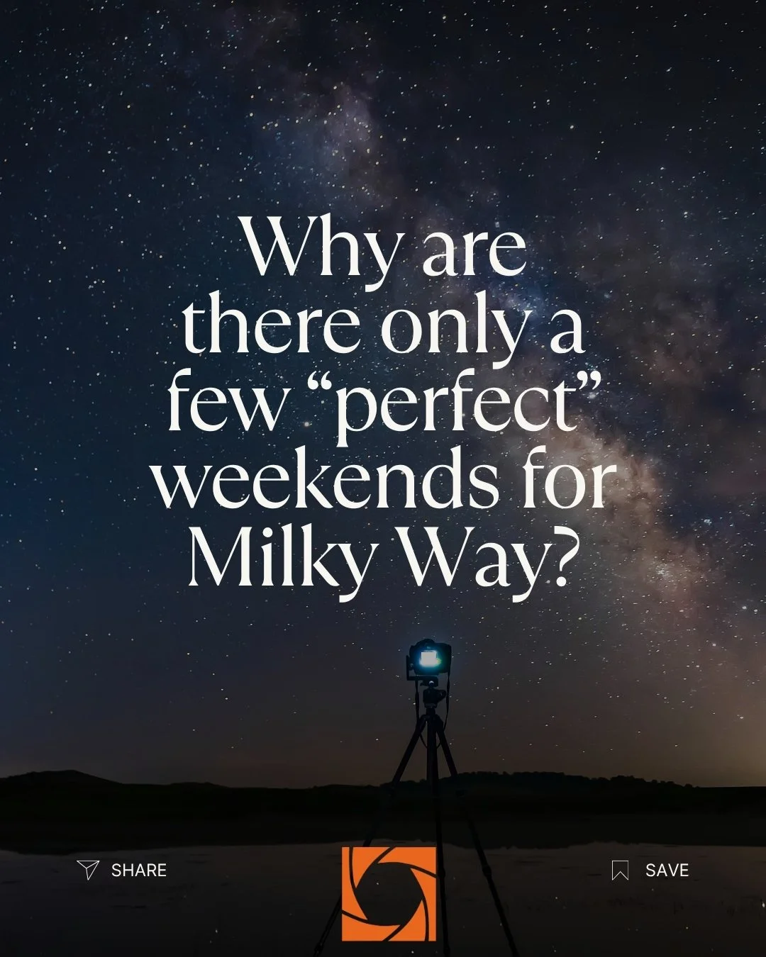 Why should you shoot the Milky Way in Borrego Springs this weekend?

🌌 The Milky Way's core is not visible year-round. Due to the Earth's orbit, the Galactic Center is only visible in the North Hemisphere late-Spring through early-Fall. Right now we