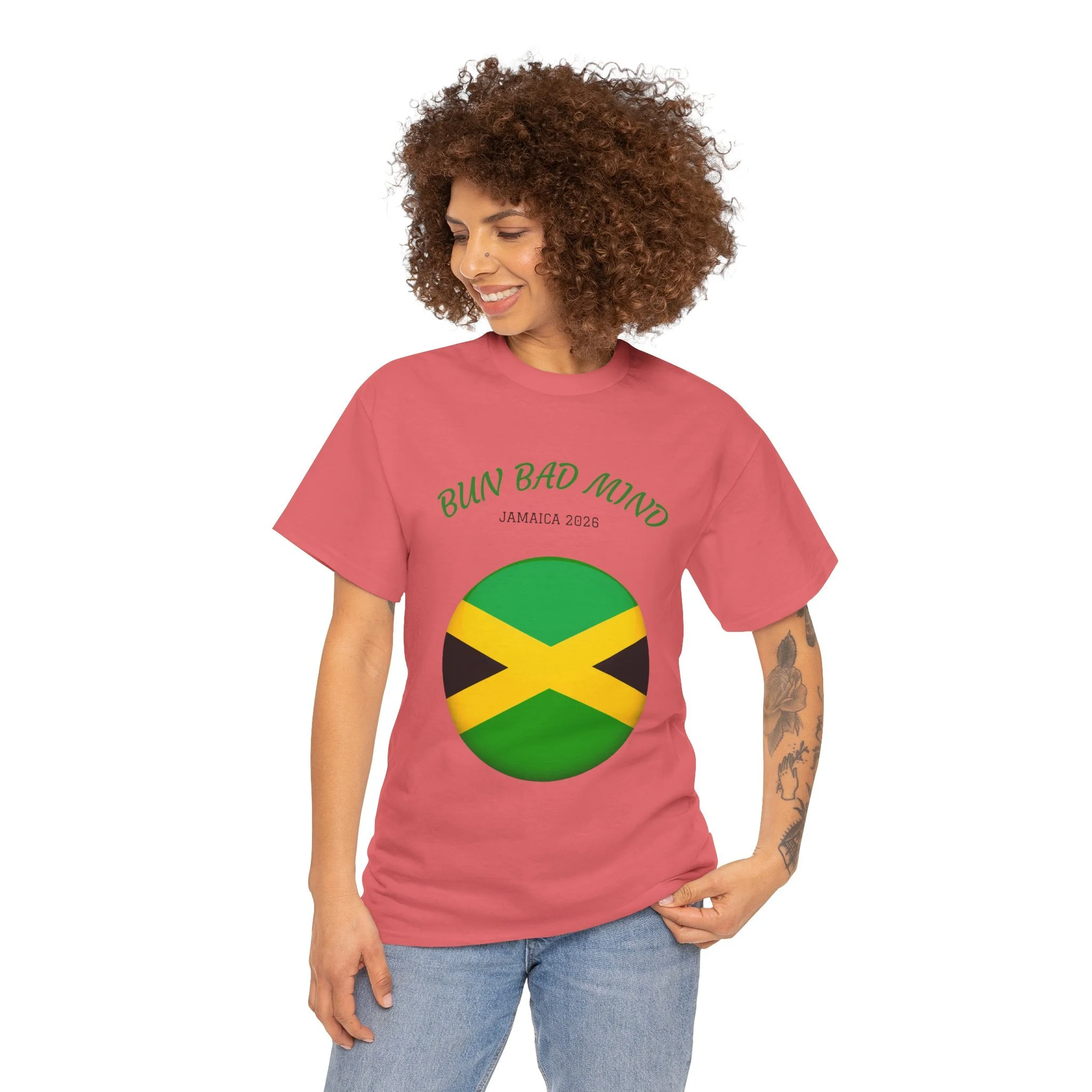 Bun Bad Mind Jamaica Flag Tee | Jamaican Pride T-Shirt