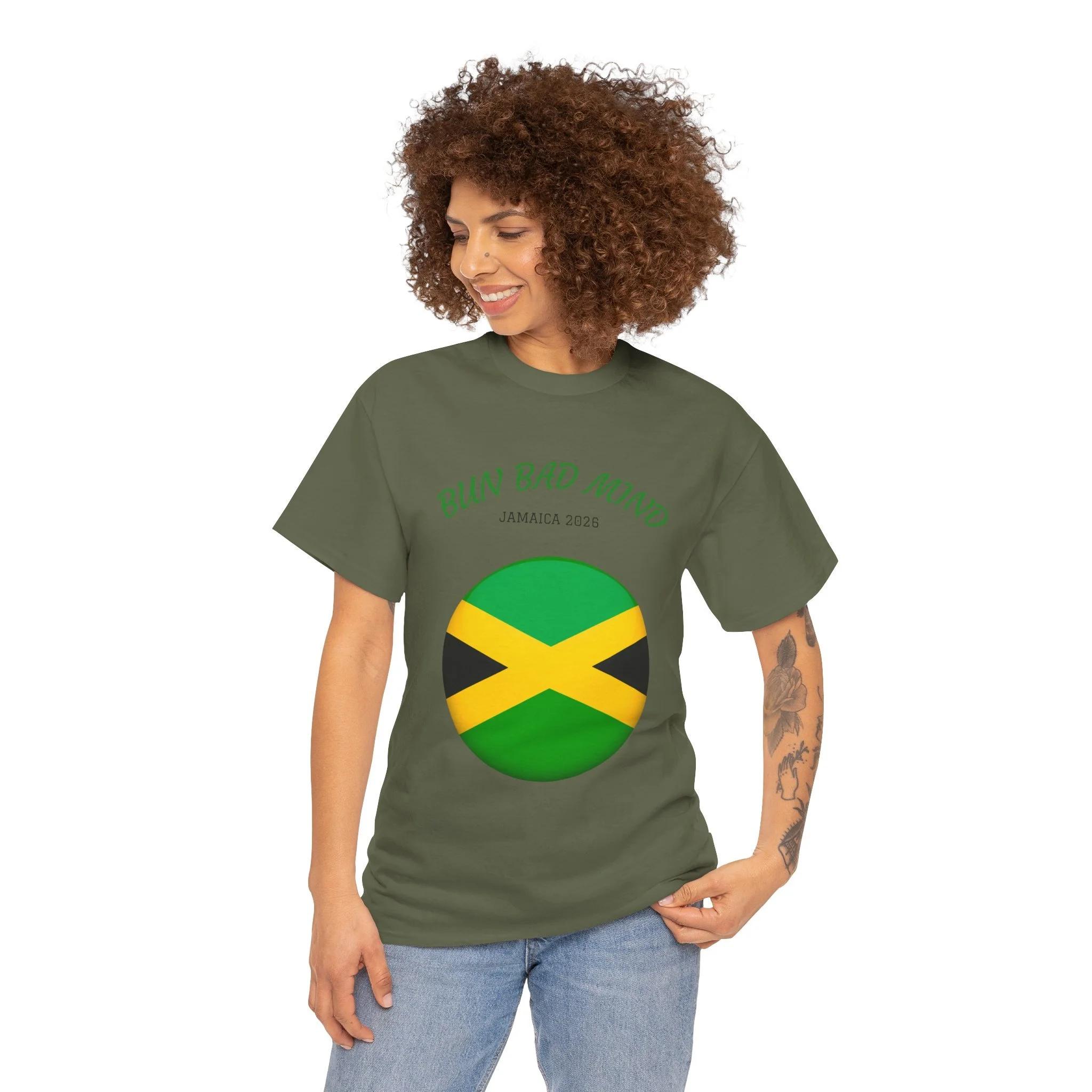 Bun Bad Mind Jamaica Flag Tee | Jamaican Pride T-Shirt