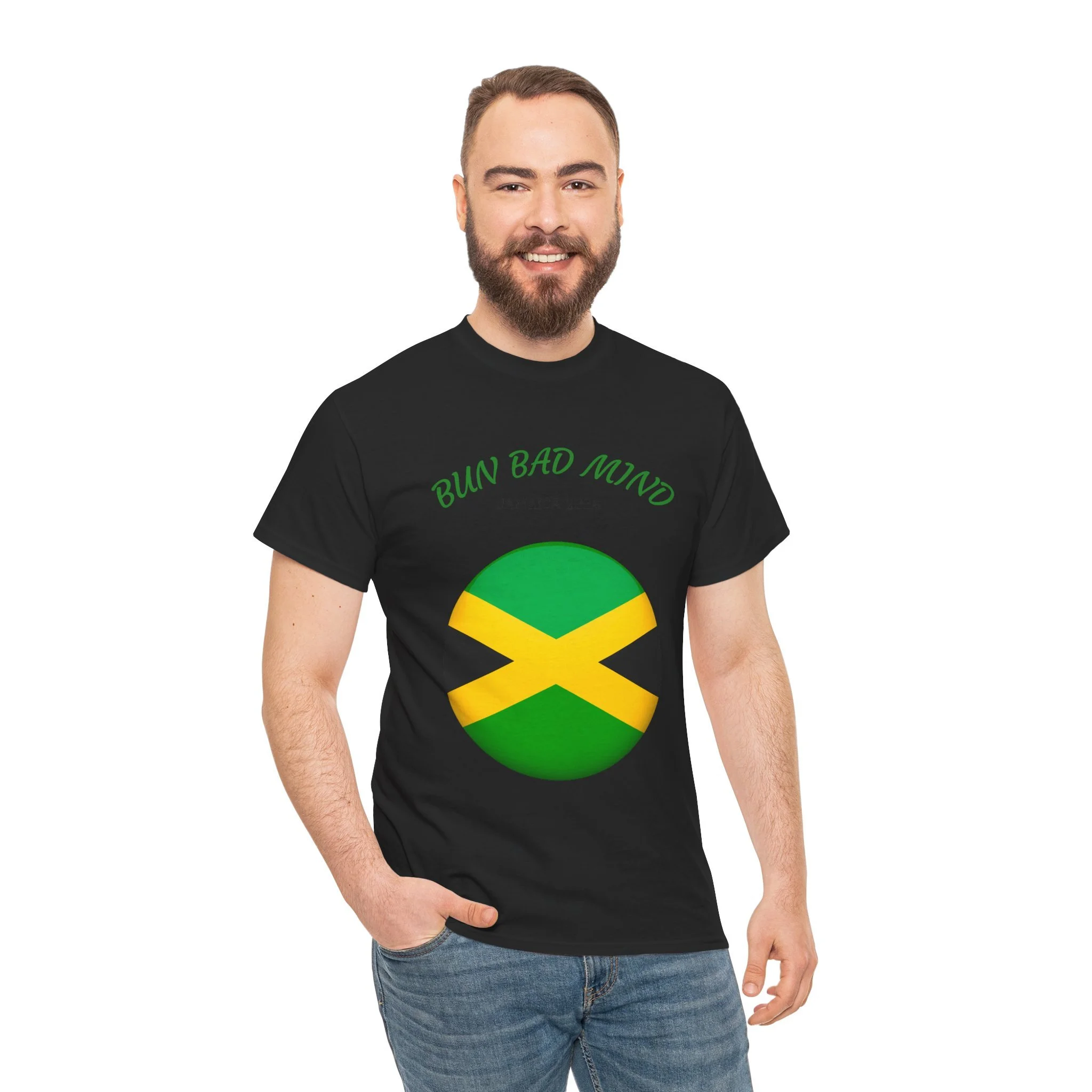 Bun Bad Mind Jamaica Flag Tee | Jamaican Pride T-Shirt