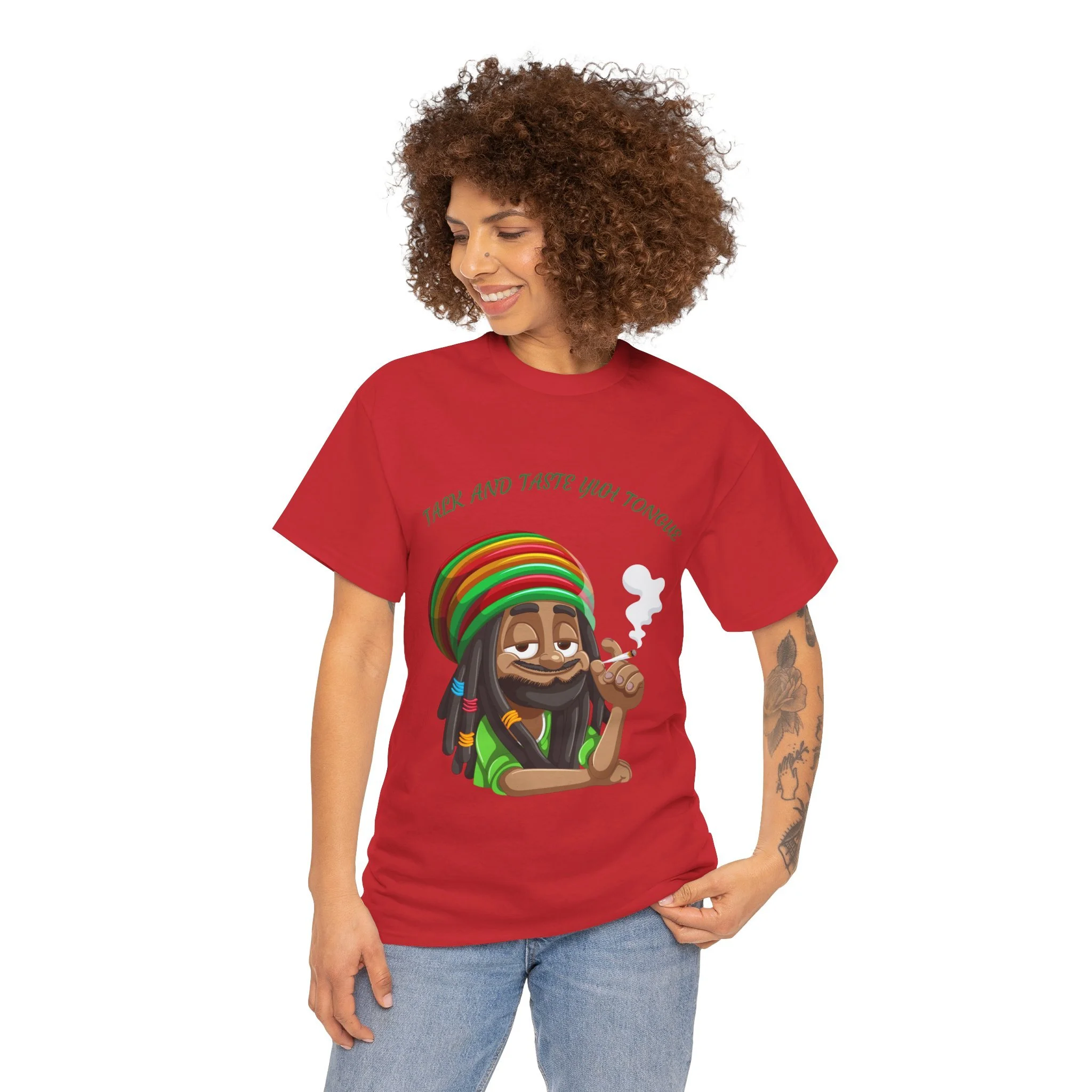 Rasta Face T-Shirt | Reggae  Graphic Tee, Red Green Yellow Lion Shirt