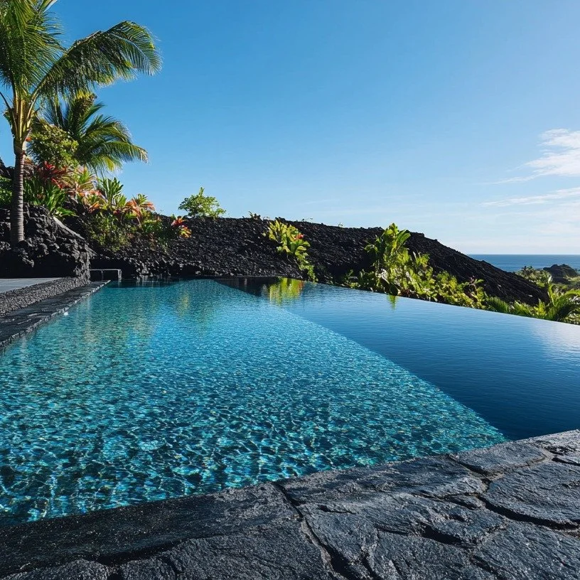The lava formed this land thousands of years ago. We built around it.
Every Waves Aquatics pool is designed to feel like it has always belonged to the property &mdash; working with Hawaii's natural landscape, never against it.
wavesaquatics.co
#Waves