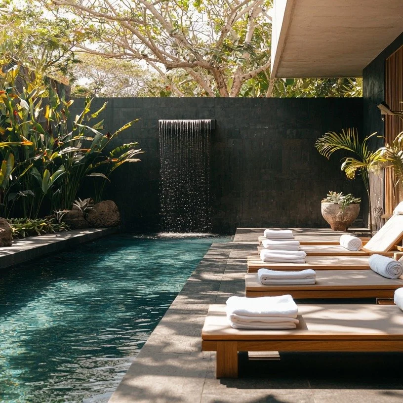 You shouldn't have to leave home to feel like this.
Waves Aquatics designs and builds complete outdoor living spaces &mdash; custom pools, water features, rock walls, and tropical landscaping. Everything in one place, across four Hawaiian islands.
wa
