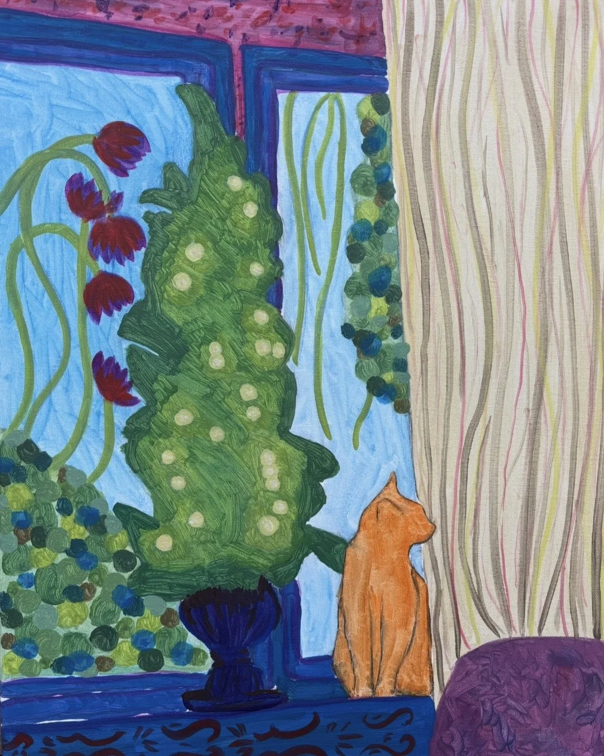 'Clover Still Life in the Style of Matisse' - Oil - 2026