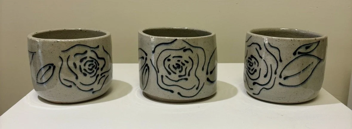 Doodle Rose Cups - Ceramic - 2026