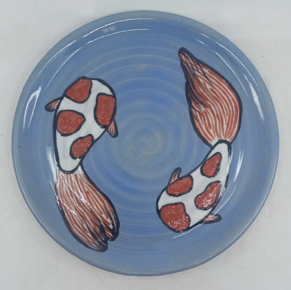 Koi Plate (bottom of koi pond set) - Ceramic - 2025