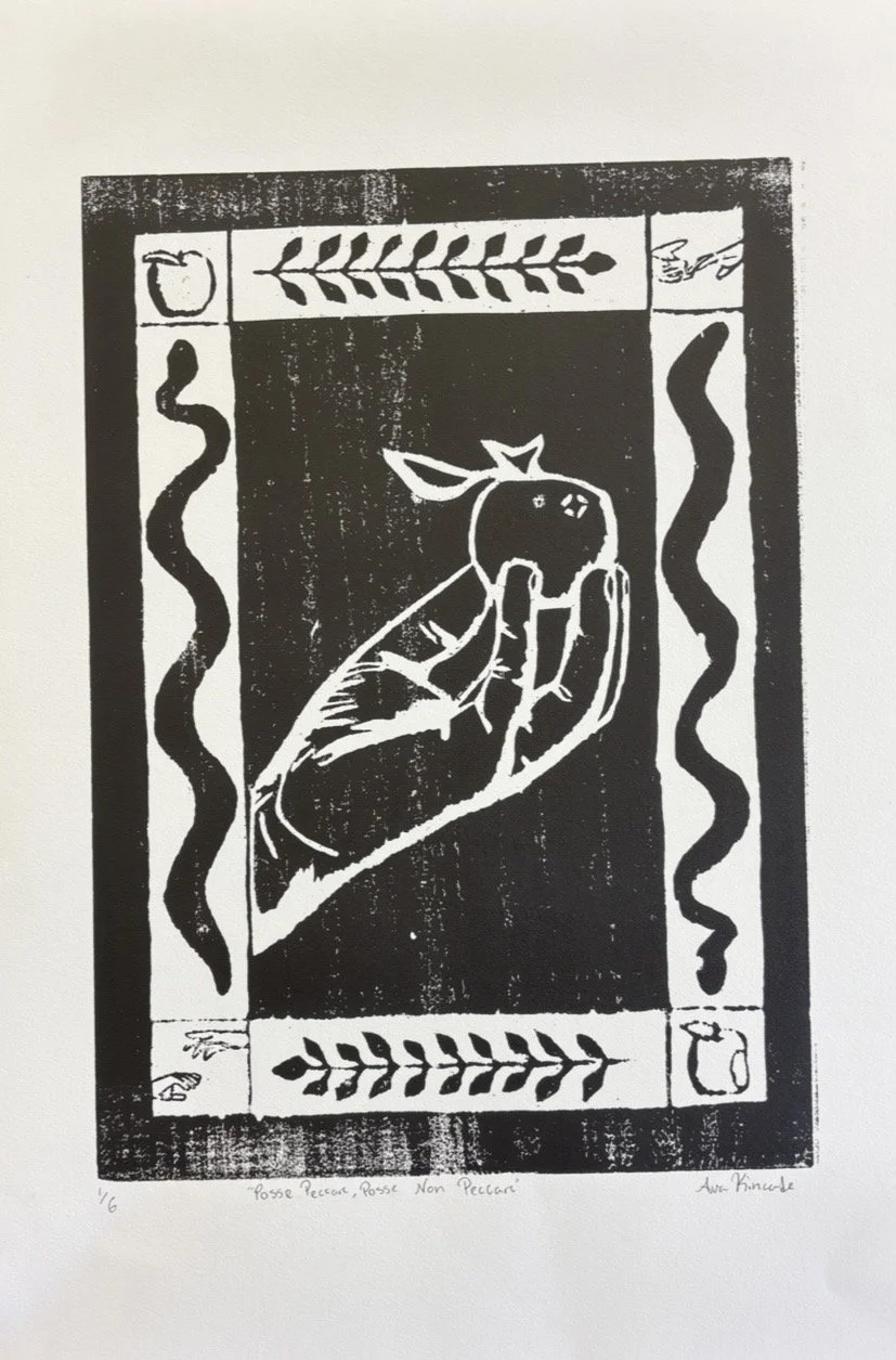 Posse Peccare Posse Non Peccare - Woodcut Print - 2025