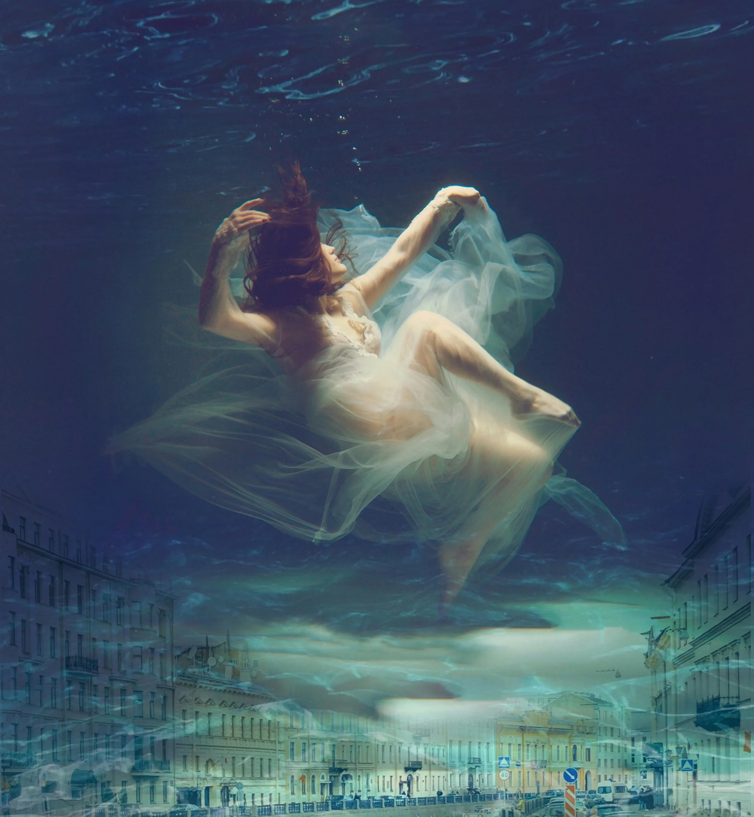 woman underwater