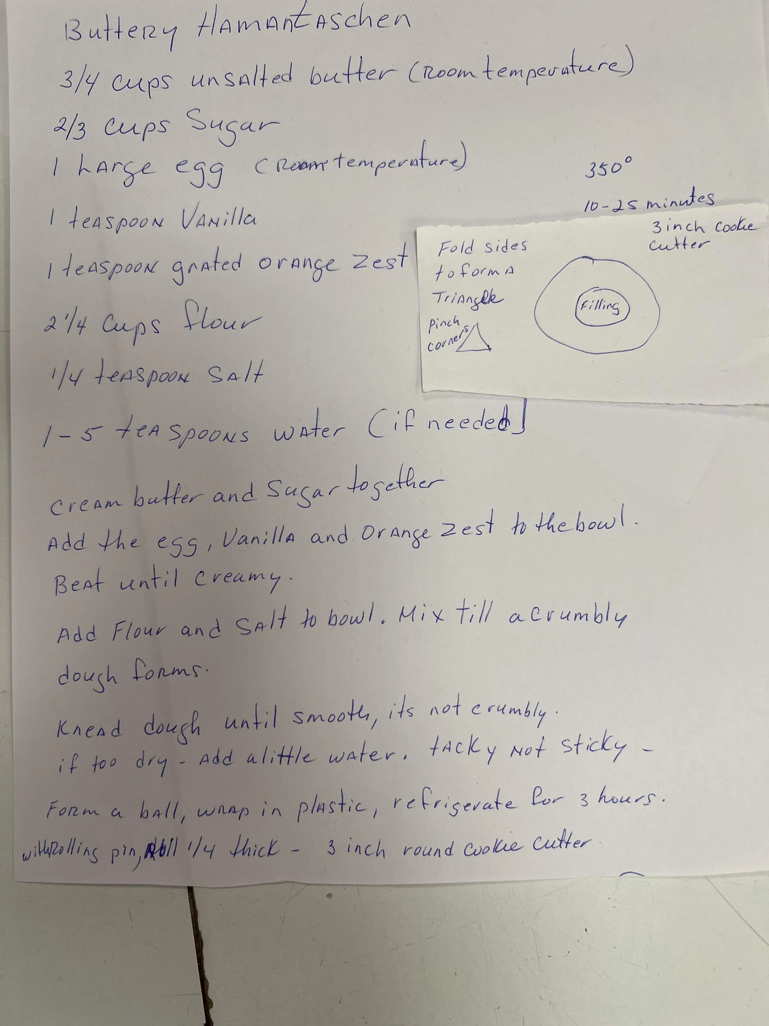 My father's family's hamantaschen recipie.