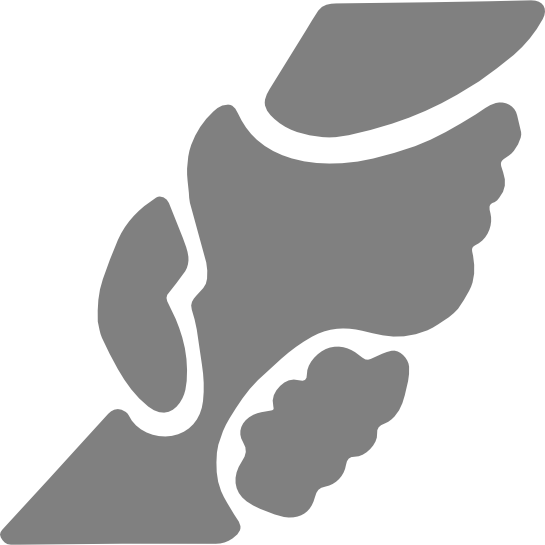 Outline of a person's profile with a hat.