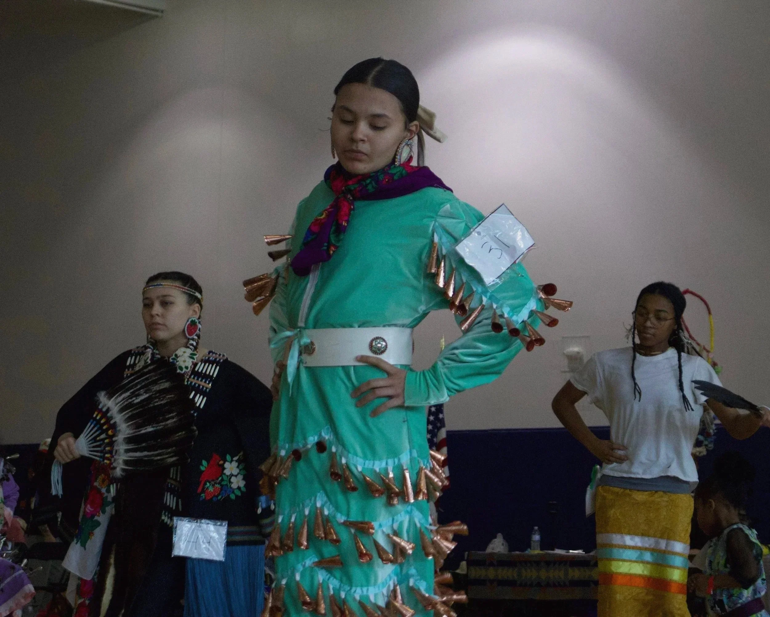 Bransleigh Locklear (31) dances in traditional regalia during the annnual Pow Wow hosted by Carolina Indian Circle at the University of North Carolina at Chapel Hill on Saturday, March 7th, 2026. The event celebrates Indigenous culture and heritage t