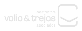 Logo with the text 'Constructora Voilo & Trejos Asociados' and a stylized graphic of a house roof.