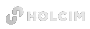 Holcim logo with stylized chain link icon next to the text