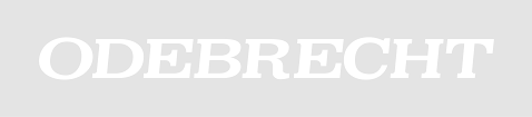 Text that reads 'Odebrecht' on a gray background