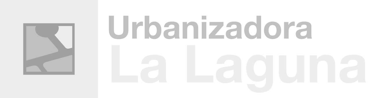 Logo for Urbanizadora La Laguna, featuring a stylized icon and black text.
