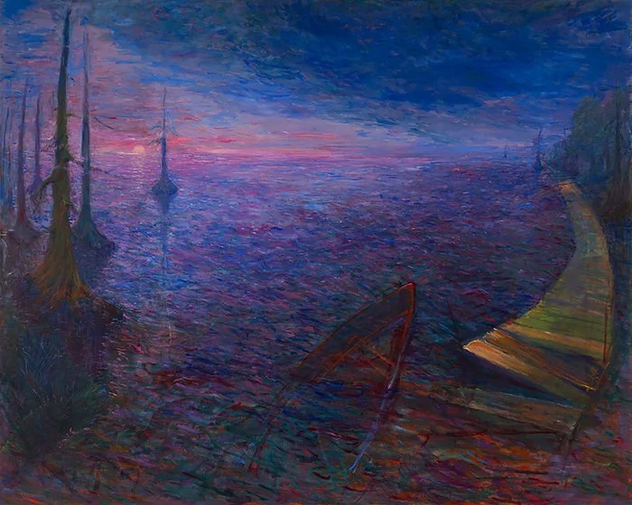 AFTER THE STORM
 Oil on Canvas · 48" × 60" · 2024 
 
Eerie beauty in the aftermath of a storm.