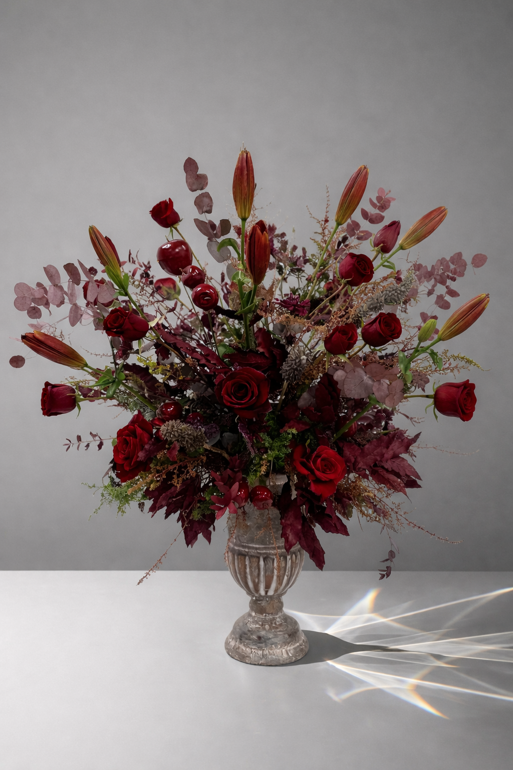 Exquisite Crimson Bloom Arrangement