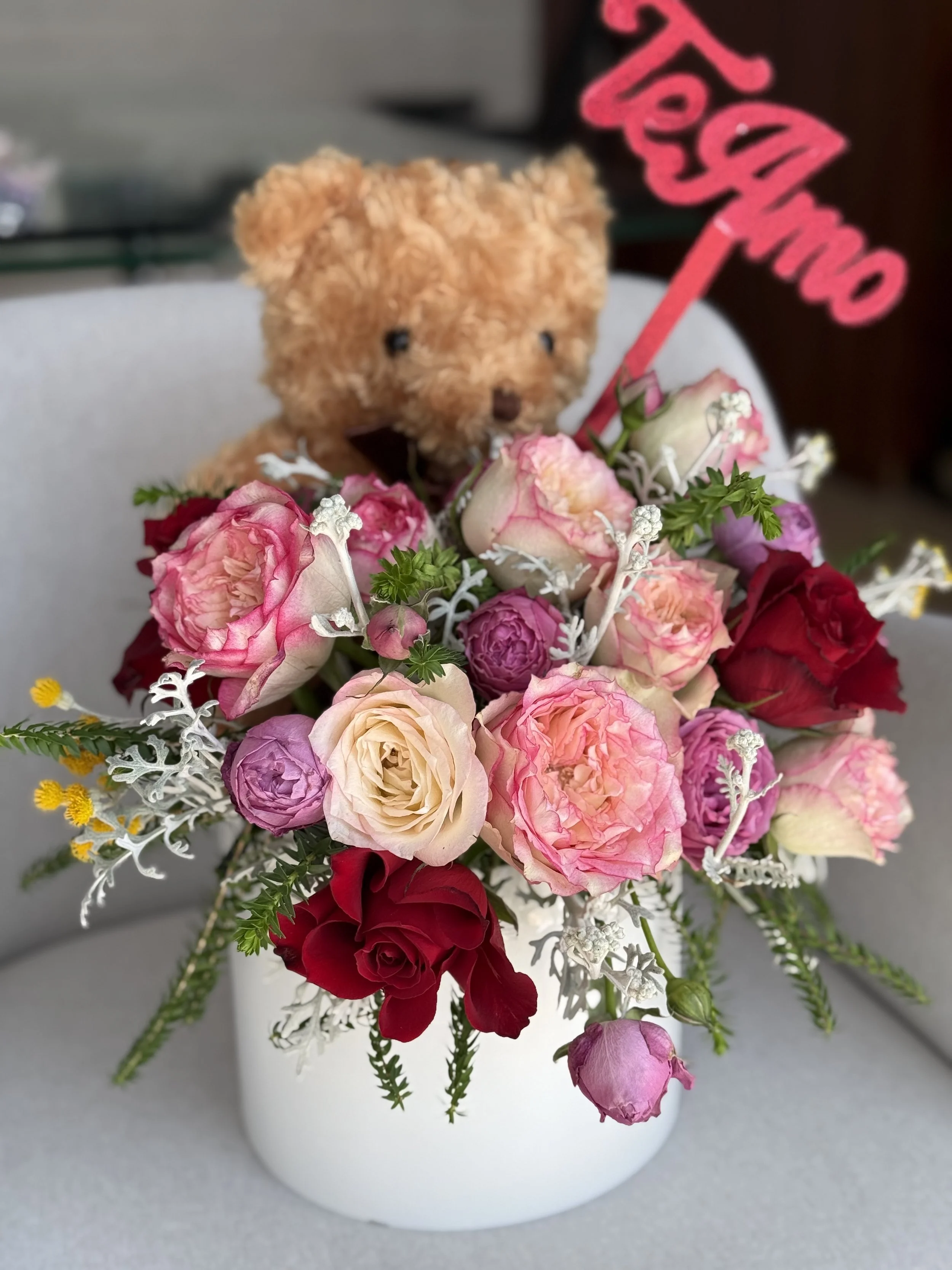 Enchanted Love Design with Teddy Bear