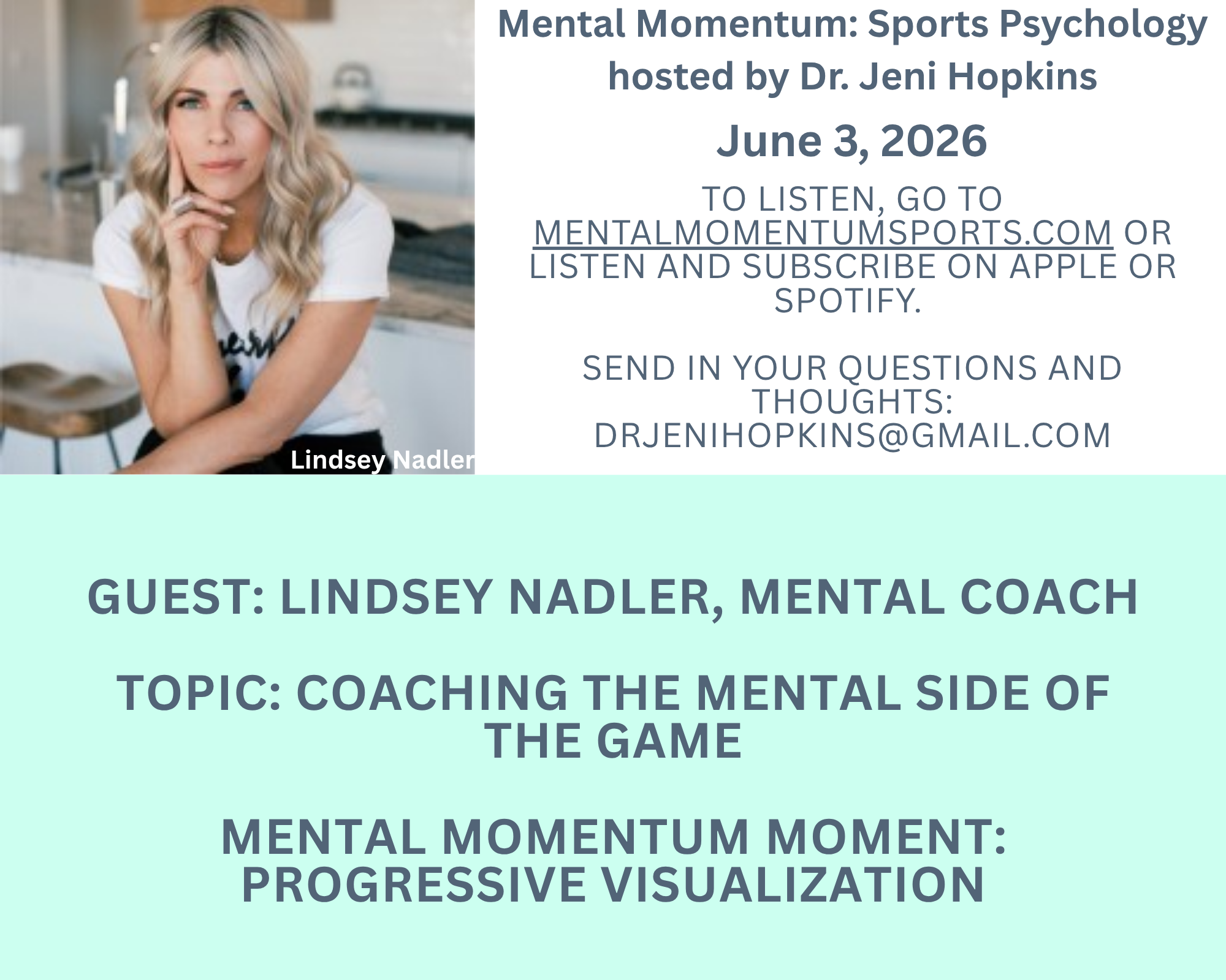 MENTAL MOMENTUM: Lindsey Nadler, June 3, 2026