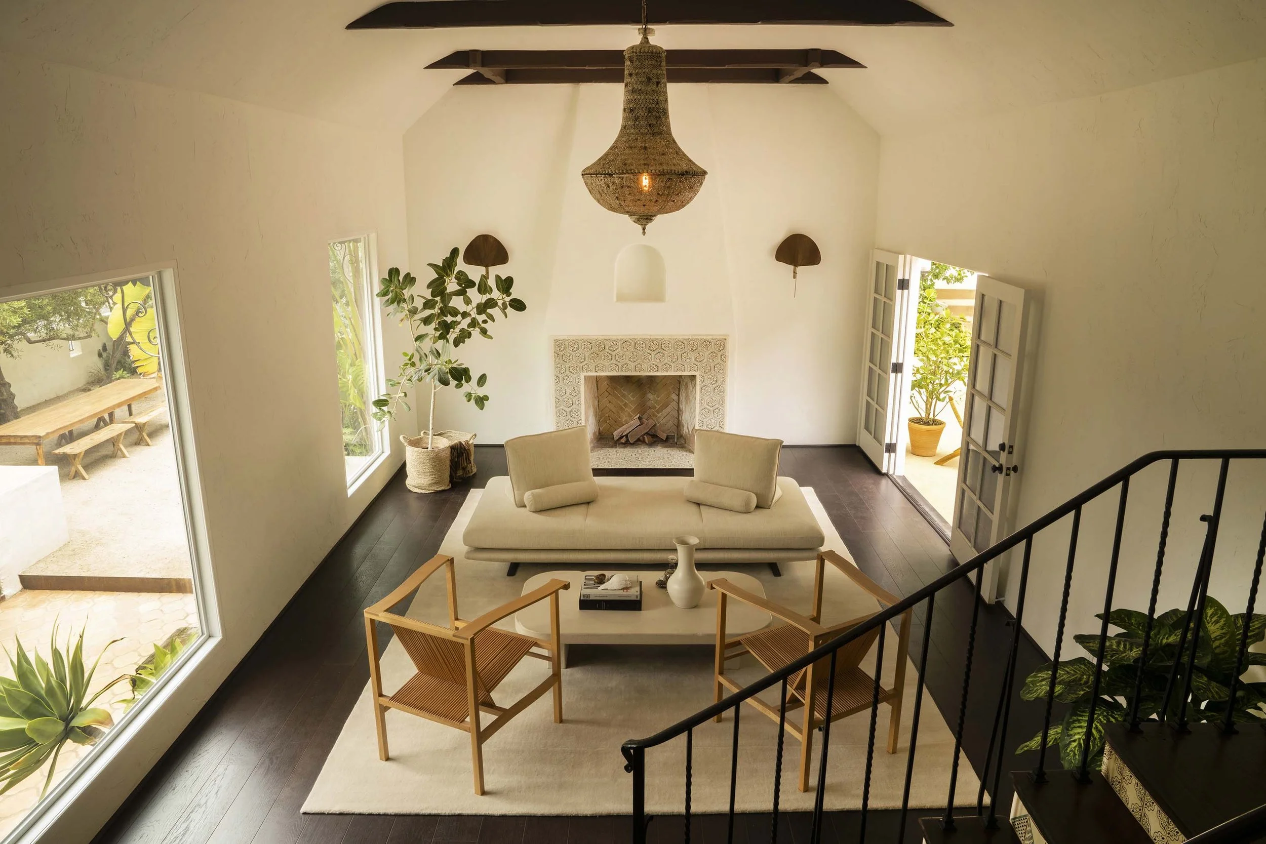 PL6014-014-living-room-overhead-beamed-ceiling-chandelier-fireplace.jpg