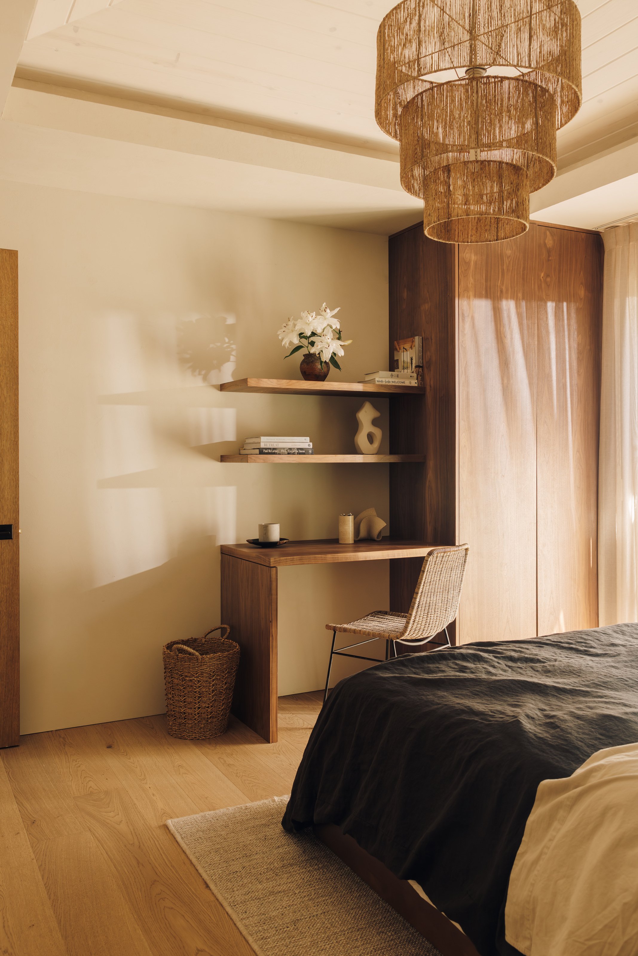 Bedroom and built-in study area