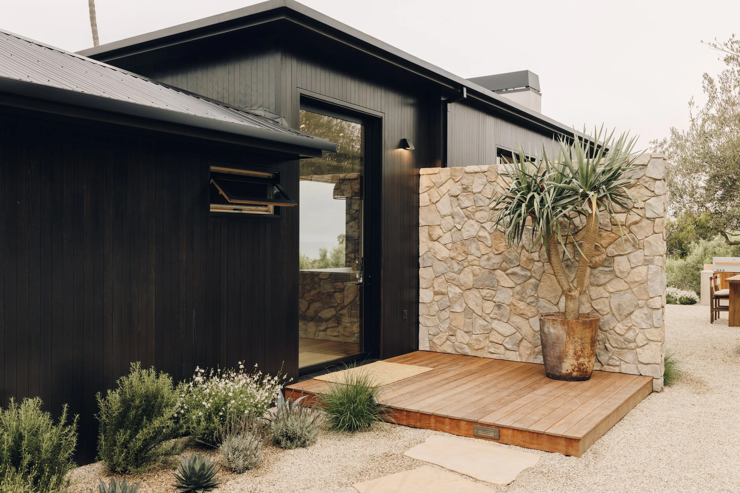 Exterior entrance and landscaping