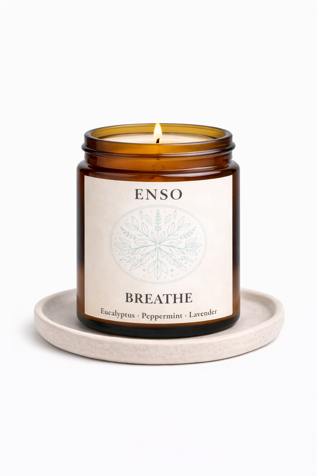 Fresh Eucalyptus & Peppermint Candle | ENSO BREATHE