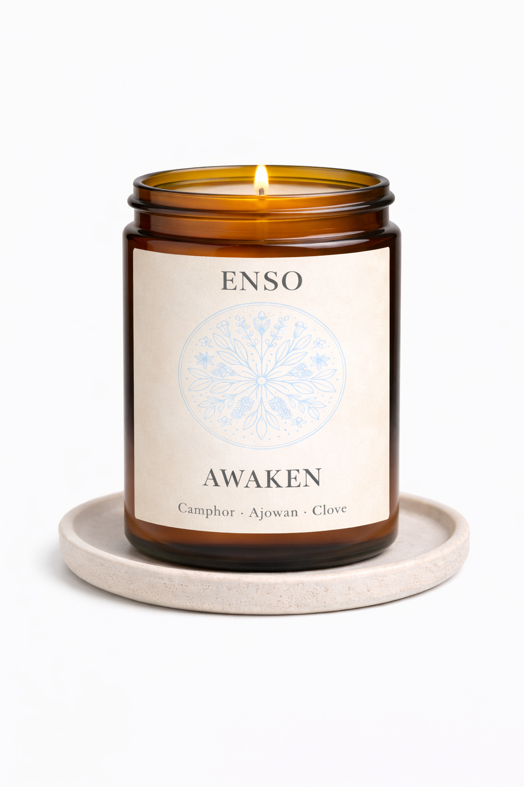 Energising Citrus Candle – Lemon, Orange & Peppermint | ENSO AWAKEN
