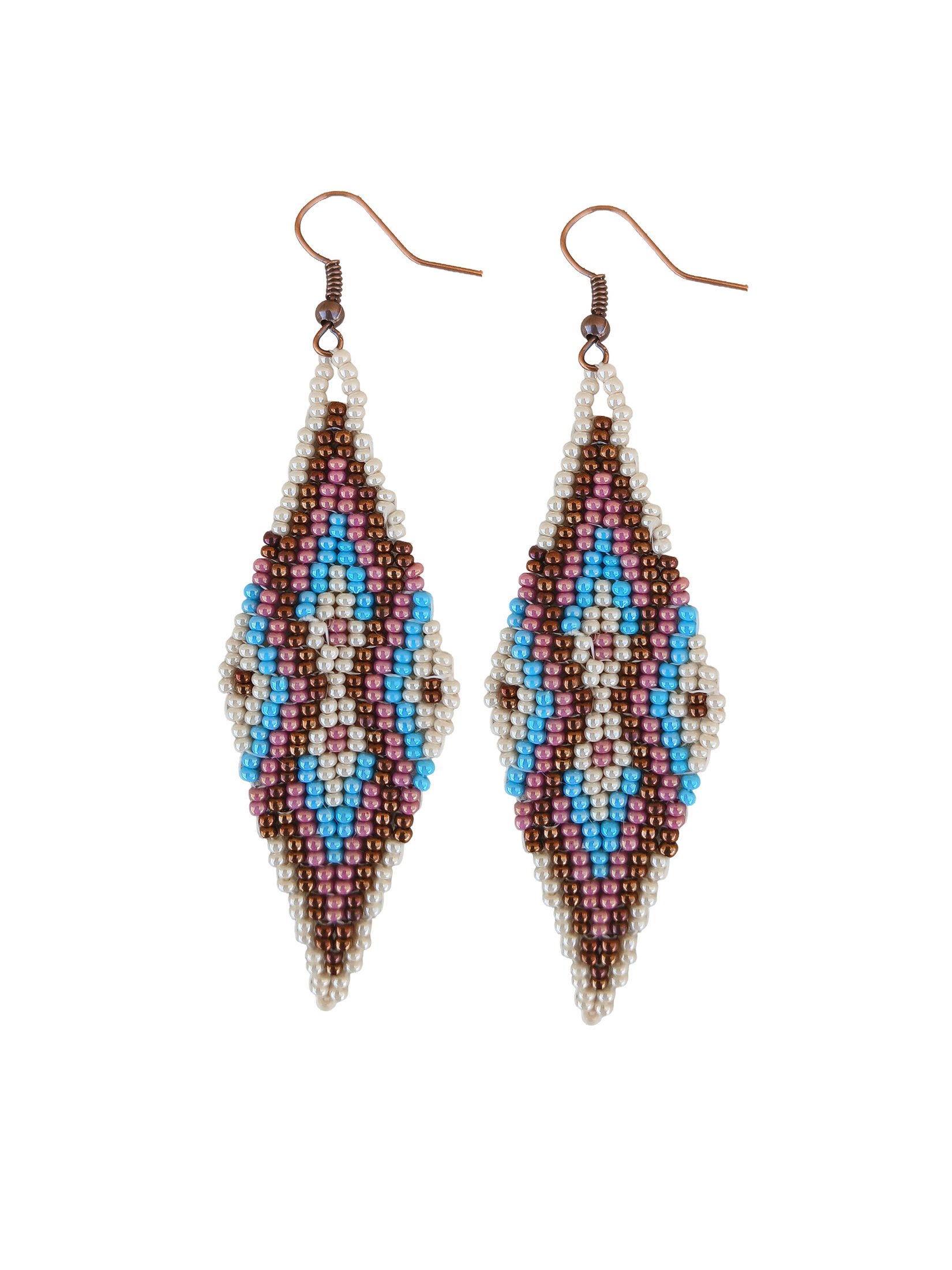 Sedona Sky Oblong Diamond Beaded Earrings