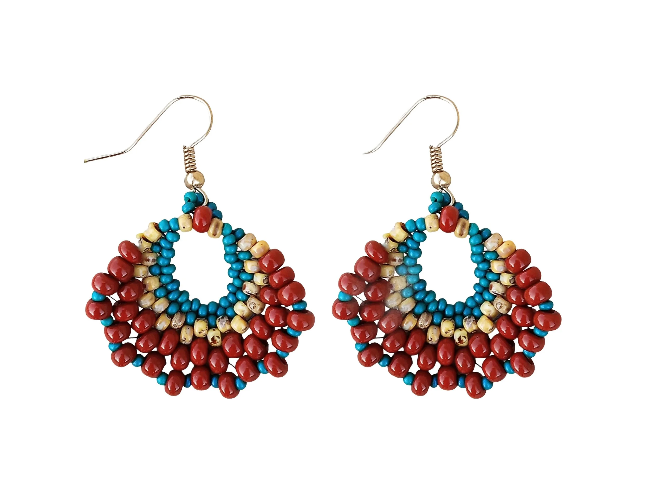 Sedona Sunrise Beaded Crescent Earrings