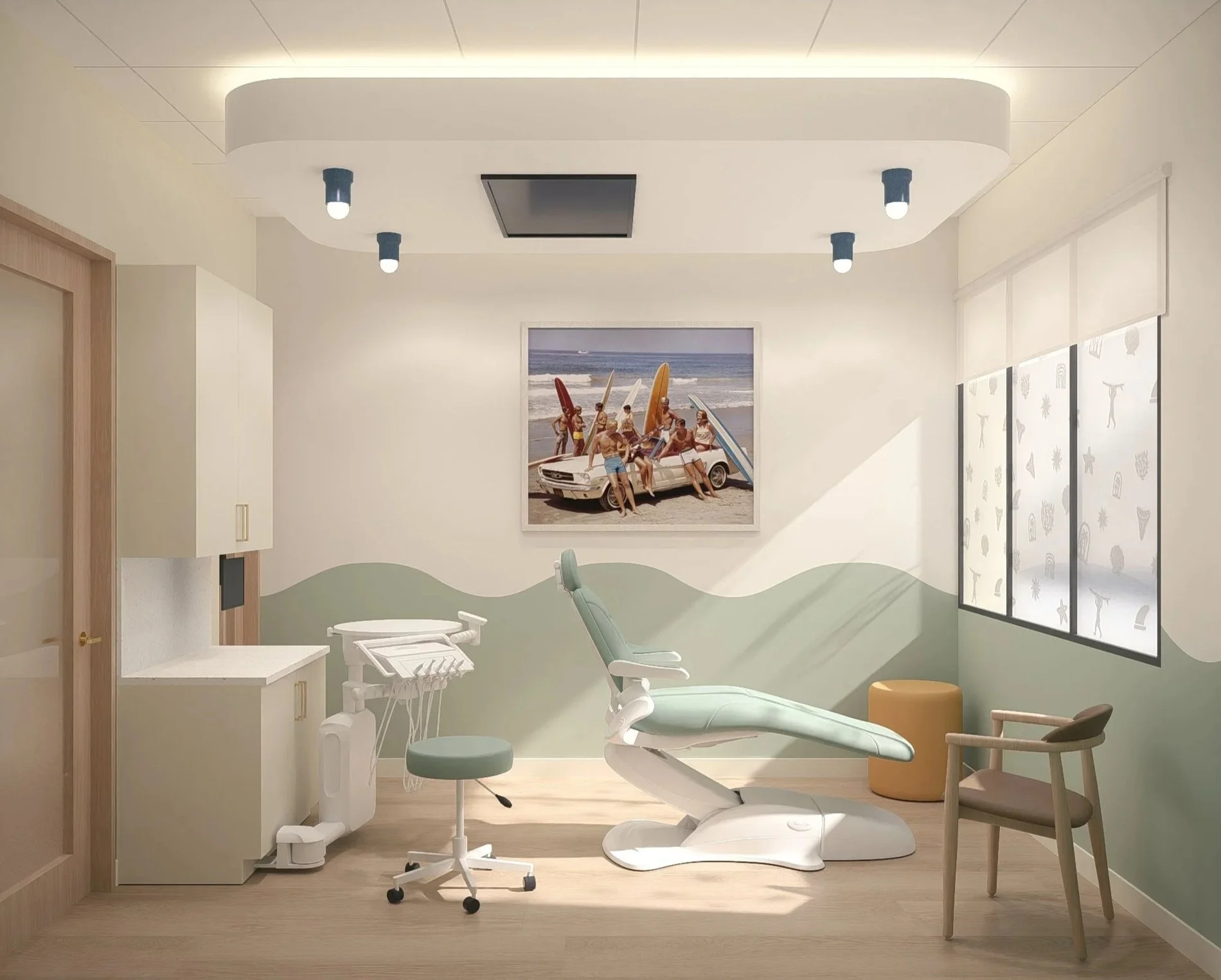 Dental treatment room at Swell Smiles Pediatric Dentistry
