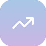 White upward arrow on a light gradient background