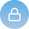 Blank outline of a padlock icon