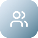 Icon of a person with a speech bubble.