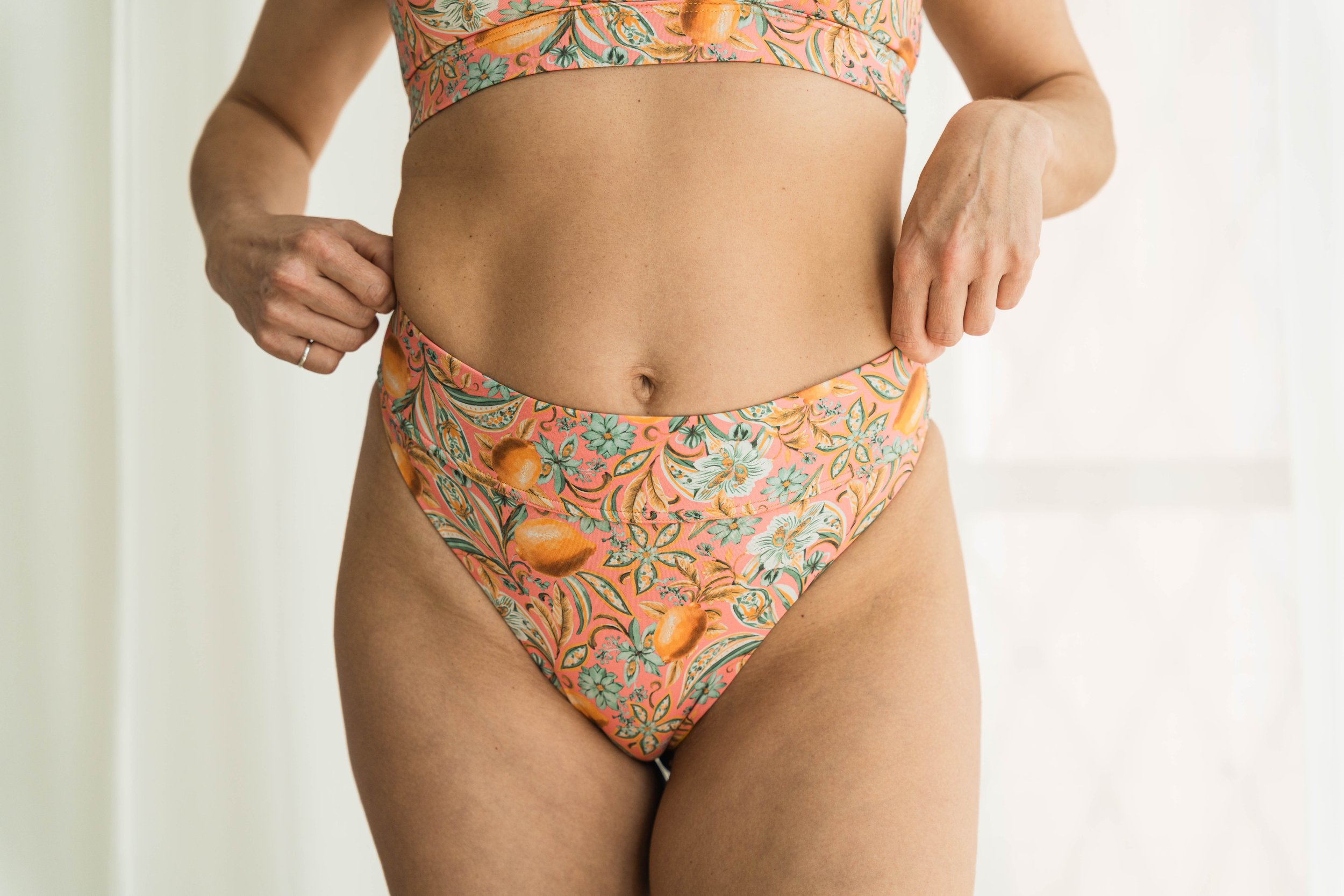 High Waist Bottom Coral Lemons