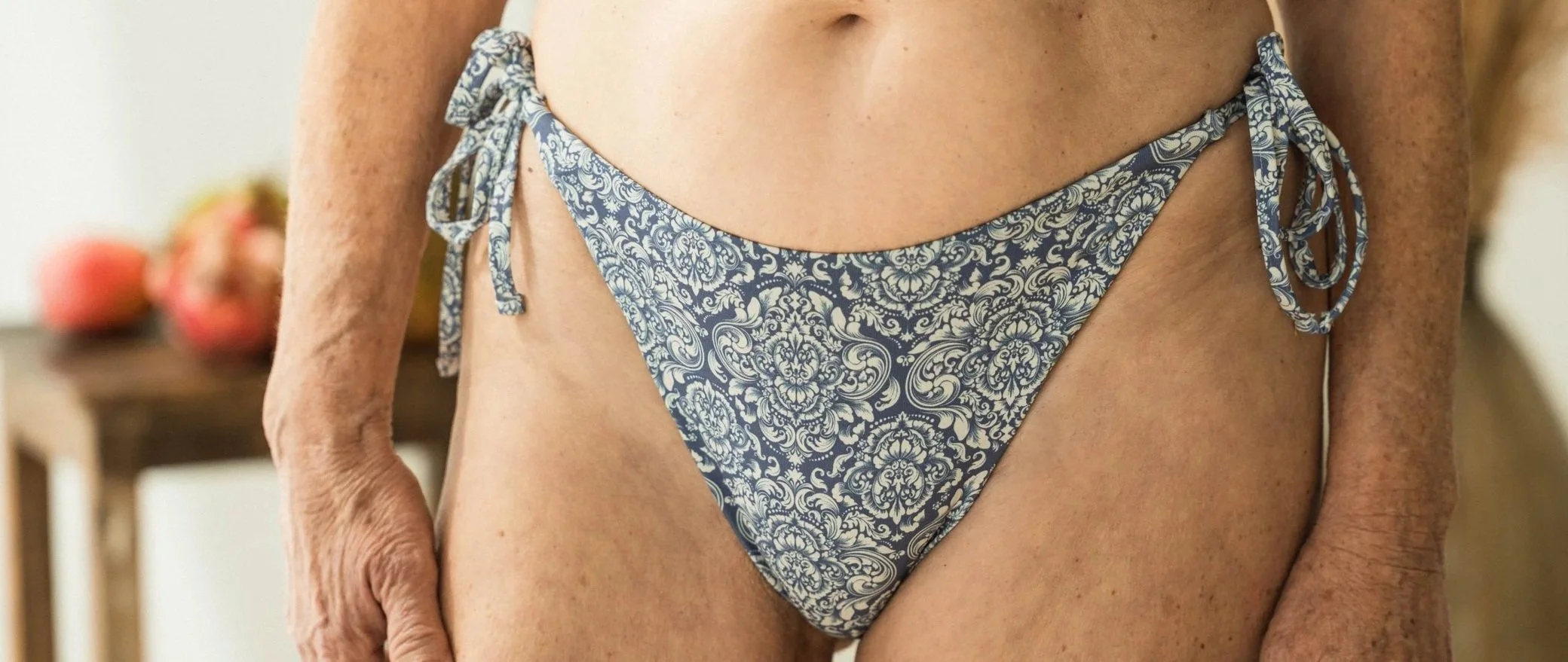 String Bikini Bottom Art Deco
