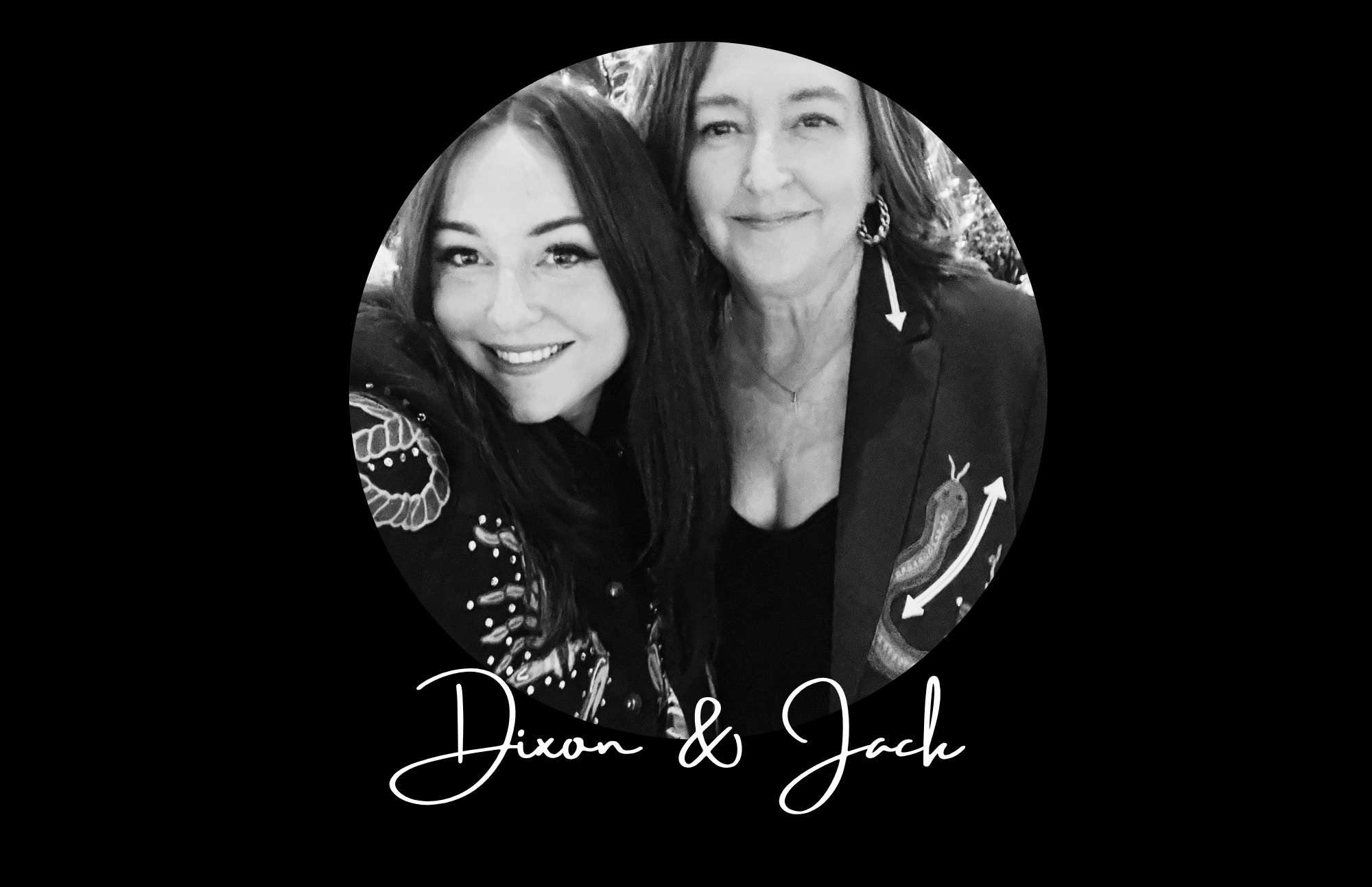 Black and white photo of Dixon and Jack