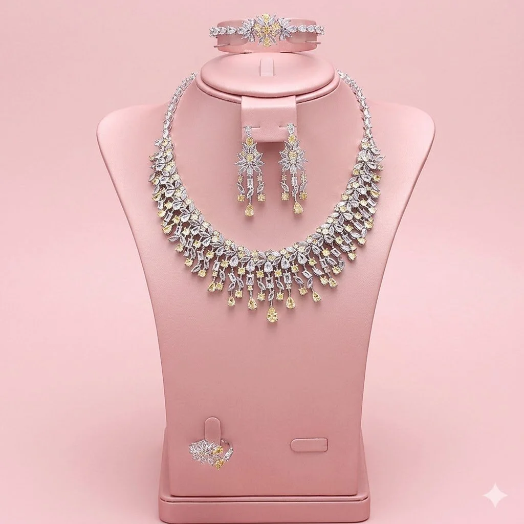 Floating Ice Blossoms Jewelry Set