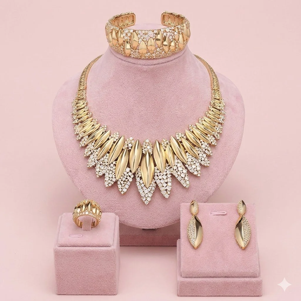 Aura of the Golden Crown Jewelry Set