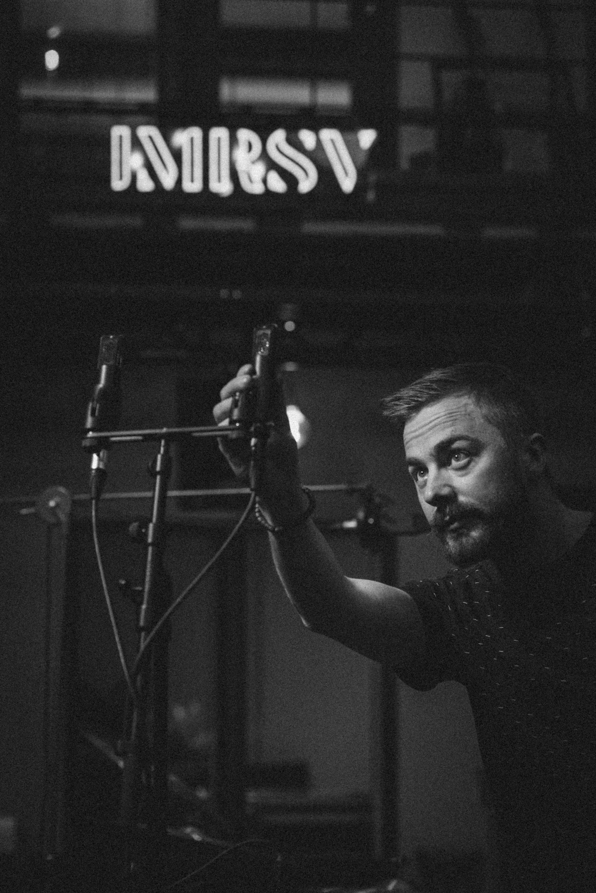 Willem Bleeker adjusting Milab DC-96s at IMRSV Studios, Stockholm [2026]