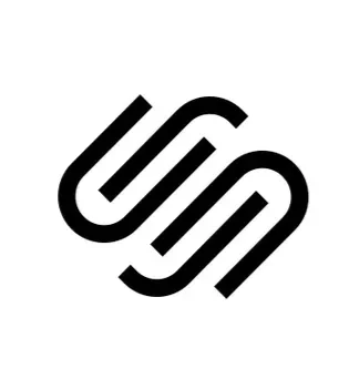 A black and white logo design with overlapping lines creating a stylized geometric shape.